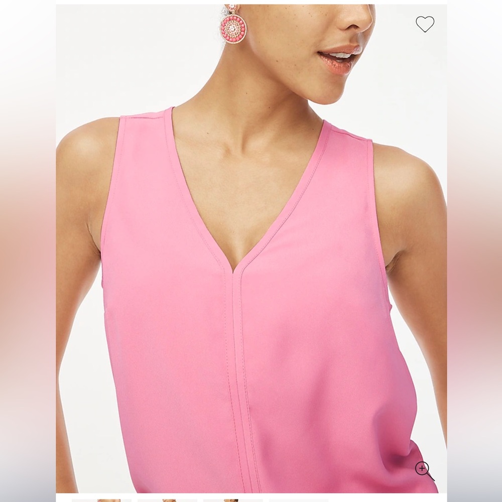 J Crew Sleeveless V-neck crepe shell